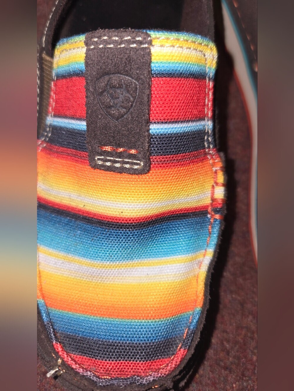 Ariat Women's Cruiser Shoes Chocolate Fudge Serape Print Size 8.5B - Picture 2 of 8